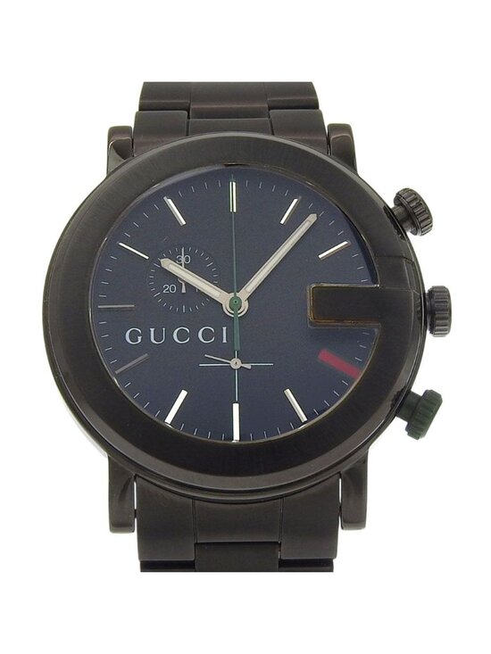 Gucci Chrono Stainless Steel Black Quartz Chronograph Dial Watch main image 5